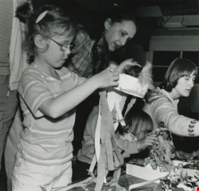 Shauna Cullenton and children with Arts and Crafts, ca.1983 thumbnail