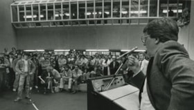 Lloyd Axworthy talking to PVI students, ca.1983 thumbnail