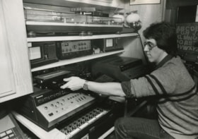 A man in a recording studio, ca.1983 thumbnail