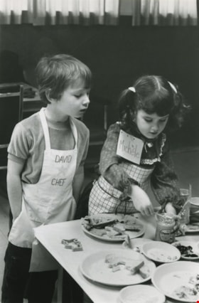 Children playing with food - David and Michele, ca.1983 thumbnail