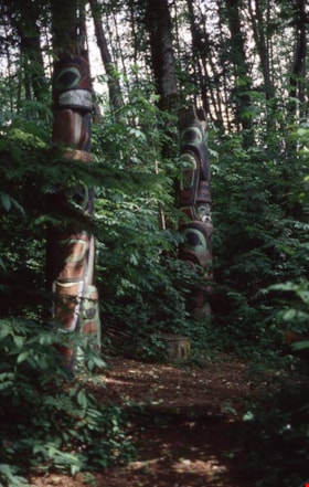 Totem poles on Burnaby Mountain, 1996 thumbnail