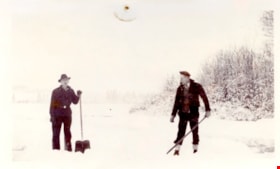 Clearing rink on Deer Lake, 1933 thumbnail