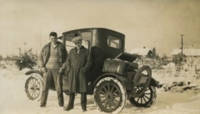 Two Young Men In Front of Car, 1927 thumbnail