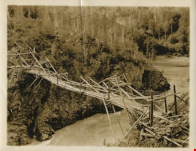 Suspension bridge at Hazelton, [1930] thumbnail