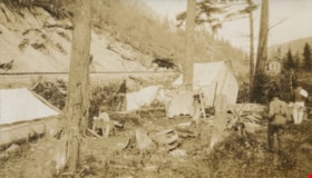 Campsite below railway line, 1927 thumbnail