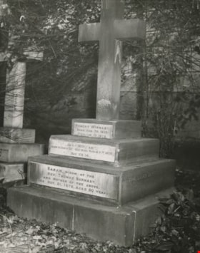 Burnaby family gravestone, 1959 thumbnail
