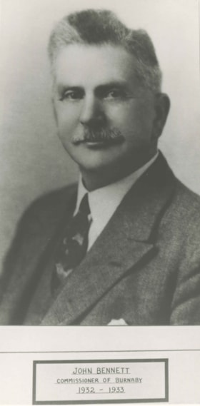 Commissioner John Bennett, [1932 or 1933] (date of original), photographed [ca. 1995] thumbnail