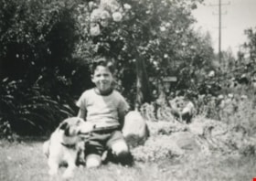 Davies son and his dog, [194-] (date of original), copied 1986 thumbnail