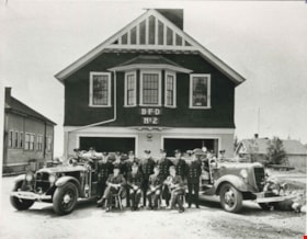 Fire Department at Fire Hall No. 2, 1934 (date of original), copied 1986 thumbnail