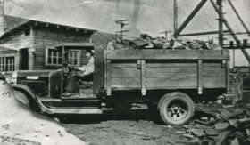 John Engelland and fuel truck, [192-] (date of original), copied 1986 thumbnail
