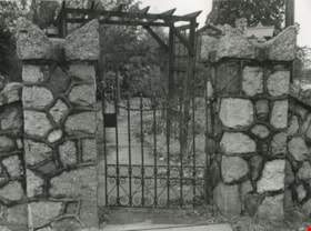 Royal Oak Funeral Chapel's iron gate, [1981] thumbnail