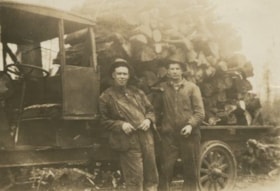 Truck full of cordwood, 1925 thumbnail