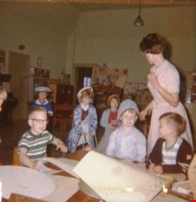 Children playing in a classroom, [between 1957 and 1968] thumbnail