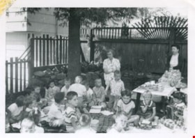 Having a snack at June Ickringill's house, [1957 or 1958] thumbnail