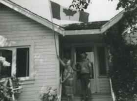Ethel Cornforth with Canadian Flag, [1970] (date of original), copied 1992 thumbnail