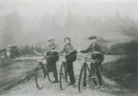 Boys on bicycles, [193-?] (date of original), copied 1992 thumbnail
