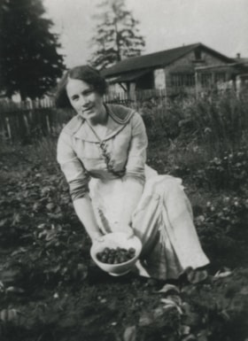 Joan with strawberries, 1920 (date of original), copied 1992 thumbnail