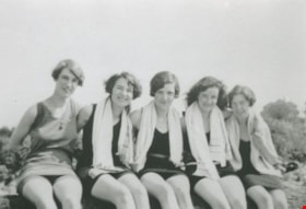 Women at the beach, 1925 (date of original), copied 1992 thumbnail