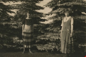 Two women in the garden, [between 1910 and 1929] thumbnail