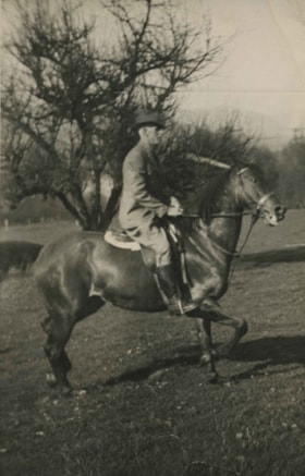 Gordon Lubbock on horseback, [1940] thumbnail