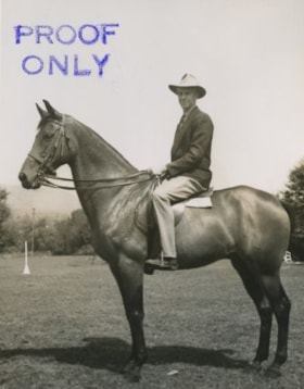 Gordon Lubbock on horseback, [1950] thumbnail