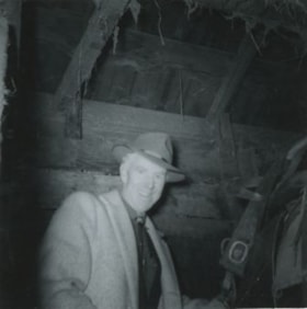 Gordon Lubbock in the barn, November 1963 thumbnail