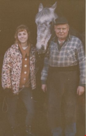 John Lubbock with a horse, December 1964 thumbnail
