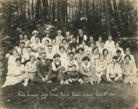 South Burnaby High School Picnic on Bowen Island, June 3, 1924 thumbnail