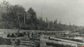 Railway tracks on pilings, 1912 (date of original), copied [1997] thumbnail