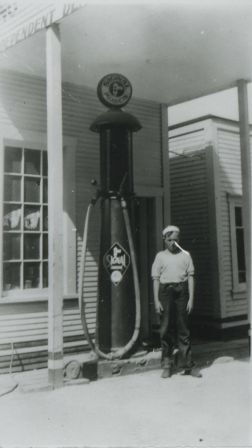 Jack Kask at Kask Filling Station, [1939 or 1940] (date of original), copied 1991 thumbnail