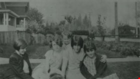Girls on Willingdon Avenue, May 5, 1928 (date of original), copied 1991 thumbnail