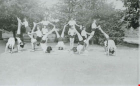 Girls Tumbling Club at Gilmore Avenue Junior High School, June 1942 (date of original), copied 1991 thumbnail
