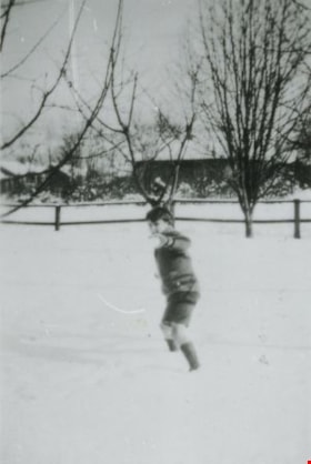 Don Cary in the snow, 1932 (date of original), copied 1991 thumbnail