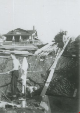 Construction of 333 South Delta Avenue, [between 1950 and 1954] (date of original), copied 1991 thumbnail