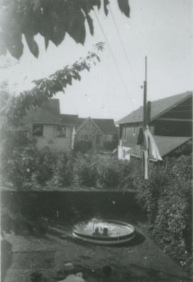 Backyard of 6131 Silver Avenue, August 1954 (date of original), copied 1991 thumbnail