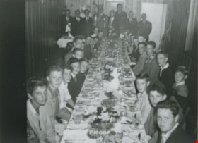 Sunday School Soccer League Banquet, 1957 (date of original), copied 1991 thumbnail