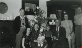 Ellis Family at Christmas, 1946, 1946 (date of original), copied 1991 thumbnail
