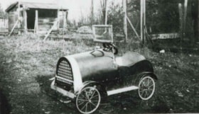 Child's homemade driveable toy car, [1923] thumbnail