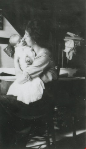Mrs. King and baby Annie, 1920 (date of original), copied 1991 thumbnail