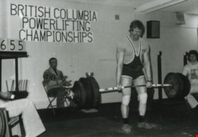 Jake Striefel at the BC Powerlifting Championships, March 6, 1977 (date of original), copied 1991 thumbnail