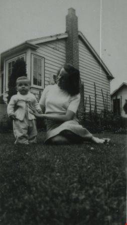 Lois and Stu Coutts, July 1950 (date of original), copied 1991 thumbnail