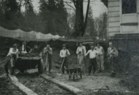 Men working at Deer Lake Drive, [1946] (date of original), copied 1991 thumbnail