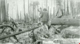 Hiking on Snake Hill (Burnaby Mountain), 1929 (date of original), copied 1991 thumbnail