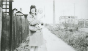 Mrs. King and her son, April 20, 1930 (date of original), copied 1991 thumbnail