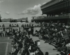 Students Watching a Band at SFU, [197-] (date of original), copied 1991 thumbnail