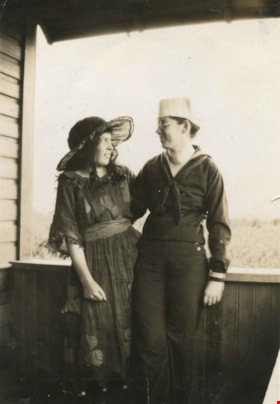 Violet Dunbar and Christina North in masquerade costumes, 1922 thumbnail