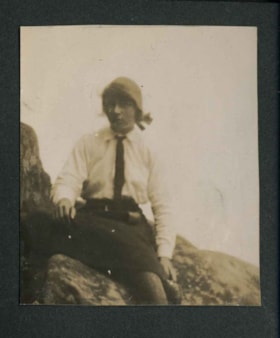 Girl sitting on a rock, [1910] thumbnail