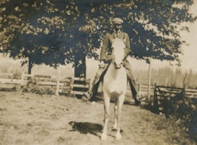 E.B. Wetenhall riding a horse, [1905] thumbnail