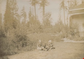 Kitty Hill sitting on the lawn at Brookfield, [1904] thumbnail