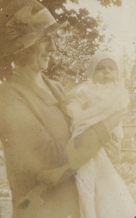 Robert at ten weeks with his god-mother, 1927 thumbnail